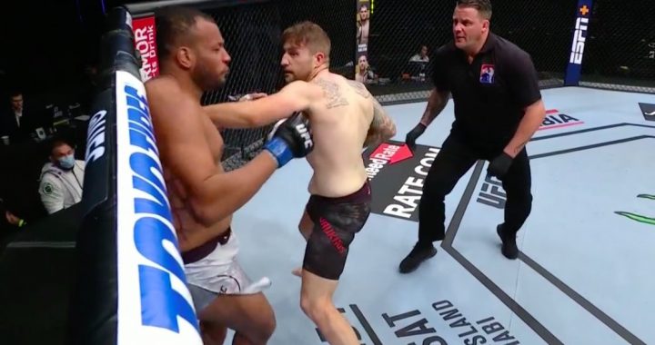 Chris Daukaus violently finishes Rodrigo Nascimento in just 45 seconds at UFC Fight Island 5