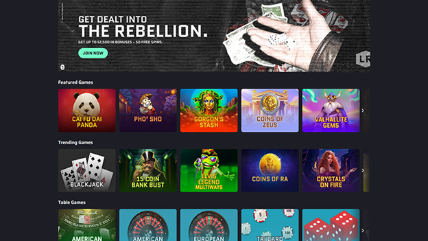 LuckyRebel.la, online gaming