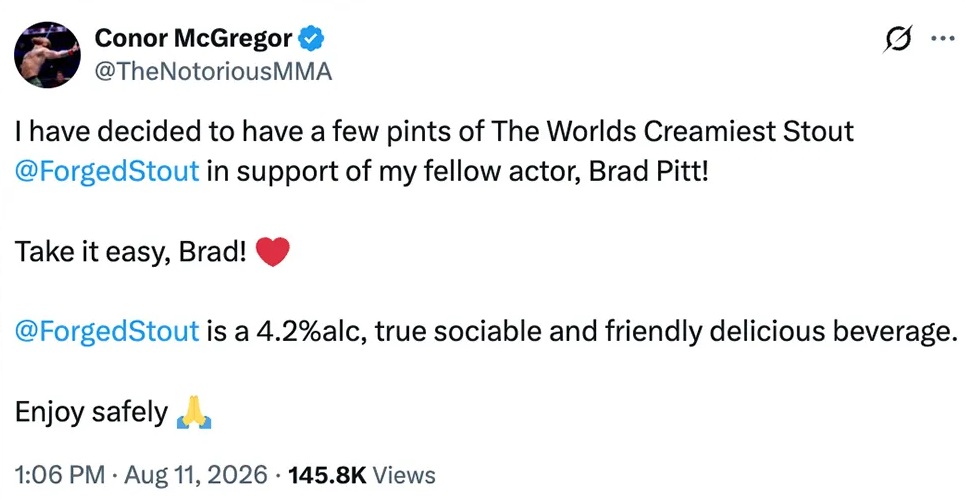 conor 2 - My MMA News Conor McGregor, Brad Pitt