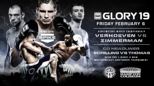 Glory 19 gets co-headline and one-night tournament bouts