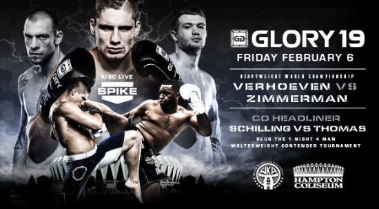 Glory 19 gets co-headline and one-night tournament bouts