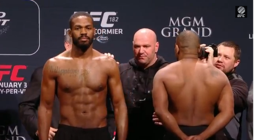 UFC 182 Jones vs. Cormier Weigh-in Results