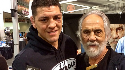 Nick Diaz hangs with Tommy Chong of the famous Cheech & Chong