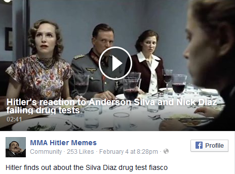 Hitler's reaction to Anderson Silva and Nick Diaz failing drug tests