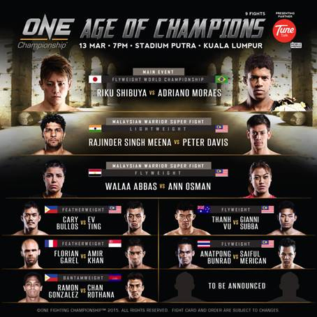 ONE Championship 25: Age of Champions quick results