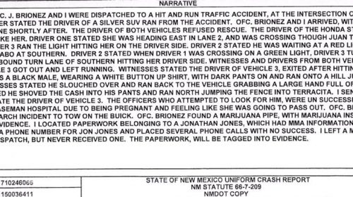 Jon Jones police report released - Marijuana discovered - Report here