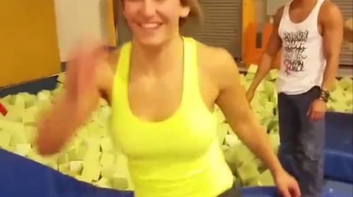 VIDEO - Miesha Tate learning to do a back flip