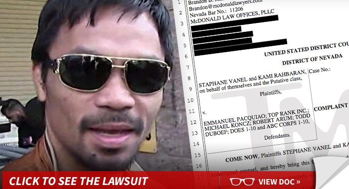 Manny Pacquiao being sued by fans