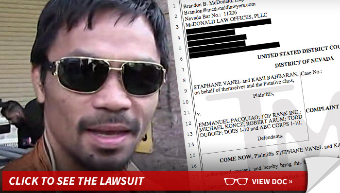 Manny Pacquiao being sued by fans