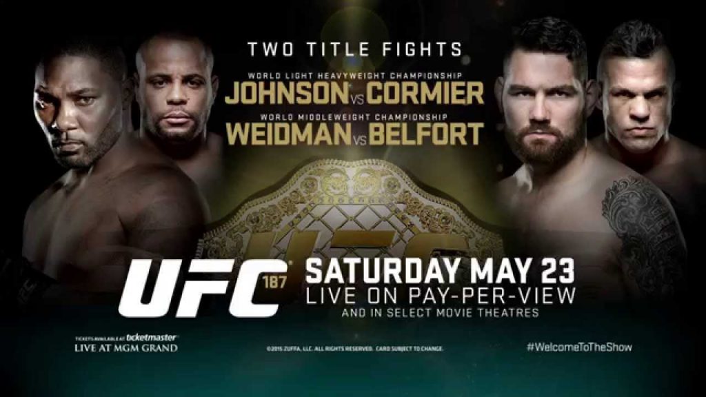 UFC 187 Official Weigh In Video and Results