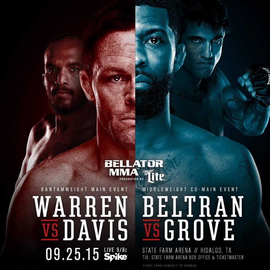 LIVE Stream for "Bellator 143: Warren vs. Davis" weigh-ins (8:00 pm EST)