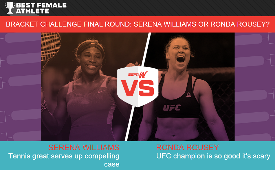 Ronda Rousey in Finals of ESPNW Best Female Athlete Contest