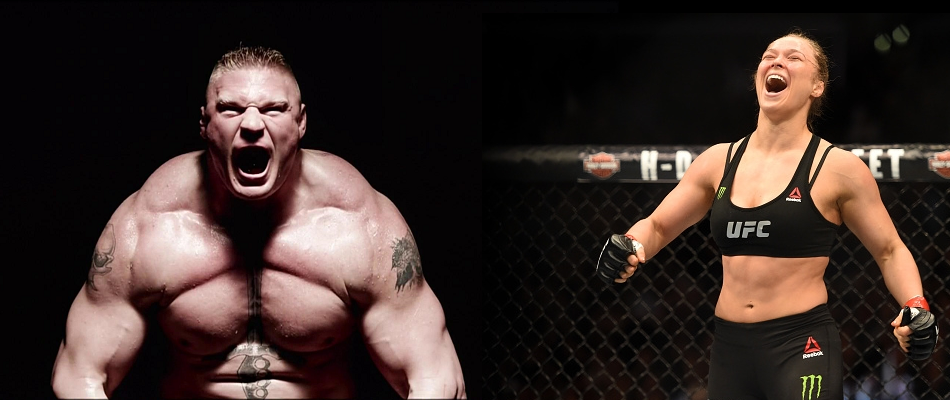 Brock Lesnar and Ronda Rousey