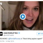 Ronda Rousey is eating apples again