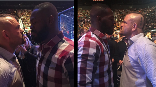 Chuck Liddell and Jon Jones come face to face