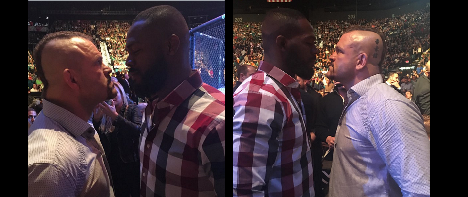 Chuck Liddell and Jon Jones come face to face