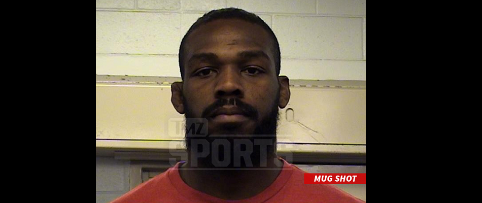 Jon Jones mug shot - March 29, 2016 - Warrant issued after probation violation. Photo courtesy of TMZ