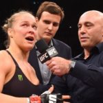 Joe Rogan interviewing Ronda Rousey