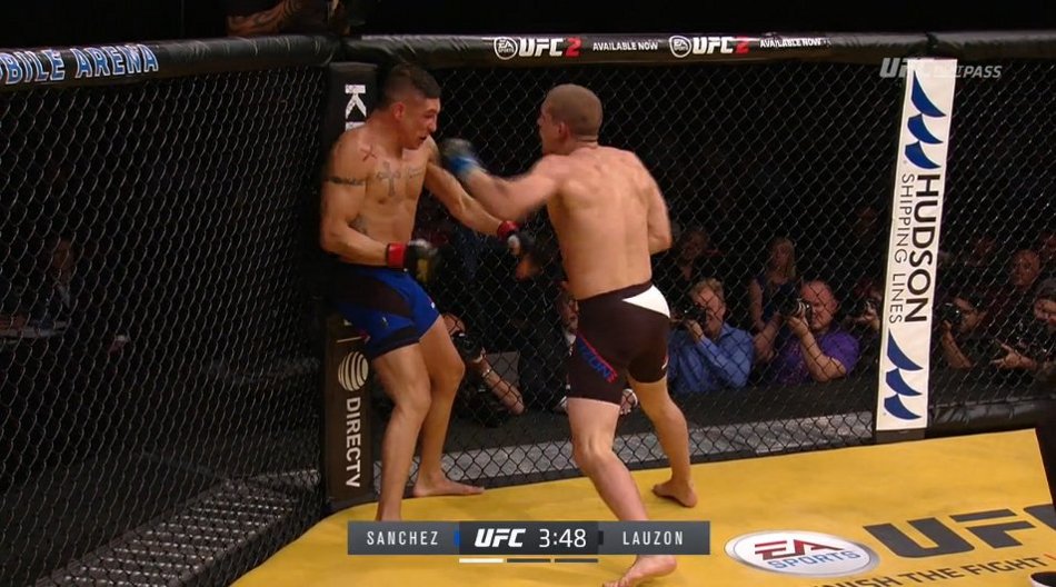 Joe Lauzon TKOs Diego Sanchez in first round at UFC 200