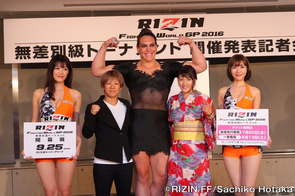 Women's MMA stars (from left to right) Kanako Murata, Gabi Garcia and Rena Kubota will all be back in action at the RIZIN FF event in Tokyo, Japan on Sunday, Sept. 25.