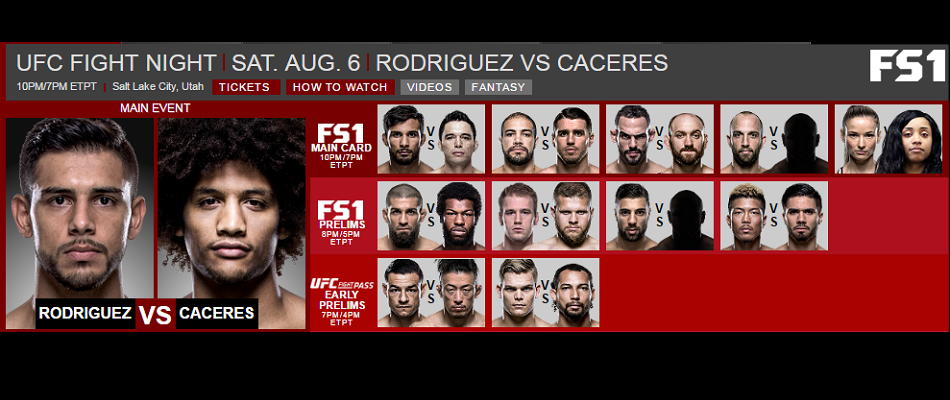 UFC Fight Card in Salt Lake City