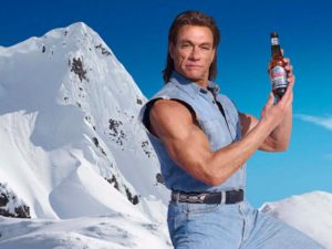 Jean-Claude Van Damme in a Coors Light ad.