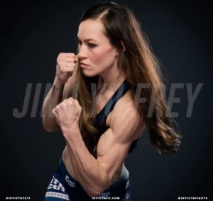 Jinh Yu Frey fights for the Invicta FC atomweight title at Invicta FC 19