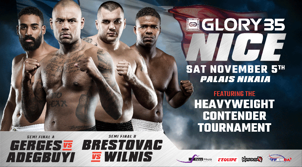Two heavyweight bouts added to GLORY Nice event on November 5