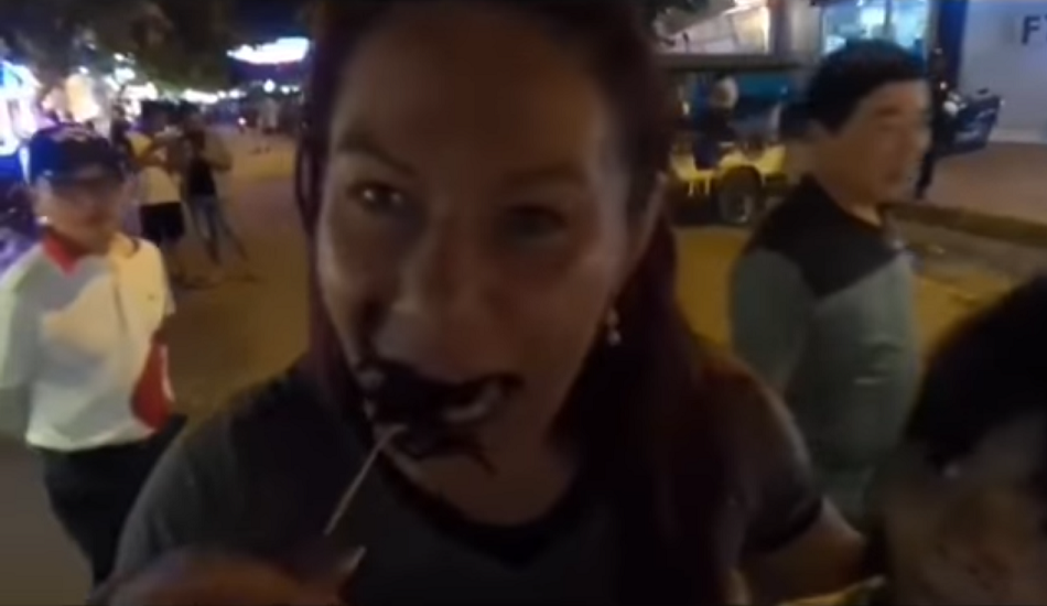 VIDEO: Cris Cyborg eats Tarantula on a stick