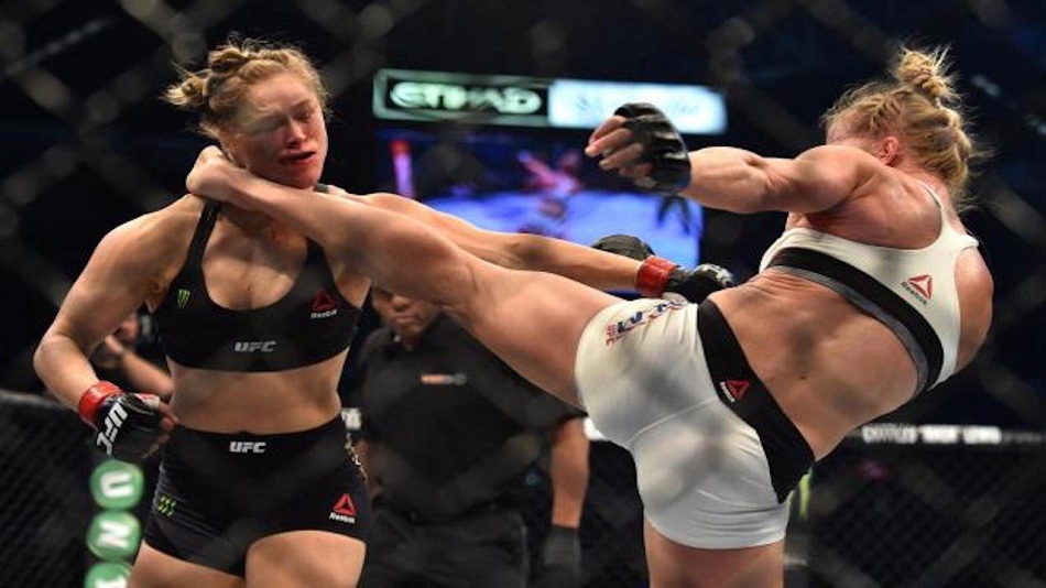 Ronda Rousey knocked out by Holly Holm one year ago today, November 14