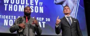 Stephen Wonderboy Thompson and Tyron Woodley - Photo courtesy ESPN