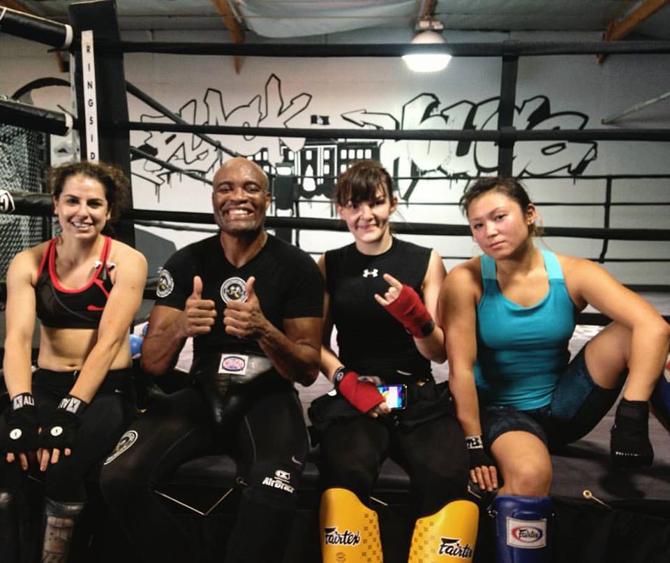 Julie Real training with Anderson Silva