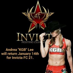 Andrea KGB Lee returns at Invicta FC 21