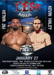 Pat Walsh and Kevin Haley, 215-pound catchweight at CES MMA 41