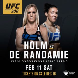 UFC introduces women's 145 lb. belt, Holly Holm vs Germaine de Randamie
