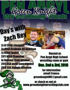 Zach Rey wrestling clinic - Pen Argyl Green Knightsv