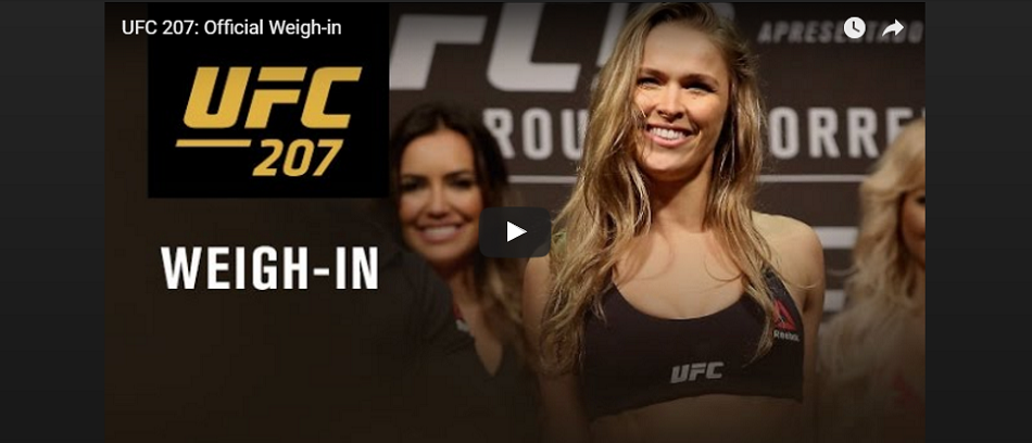 WATCH: UFC 207 ceremonial weigh-ins - 6 pm EST