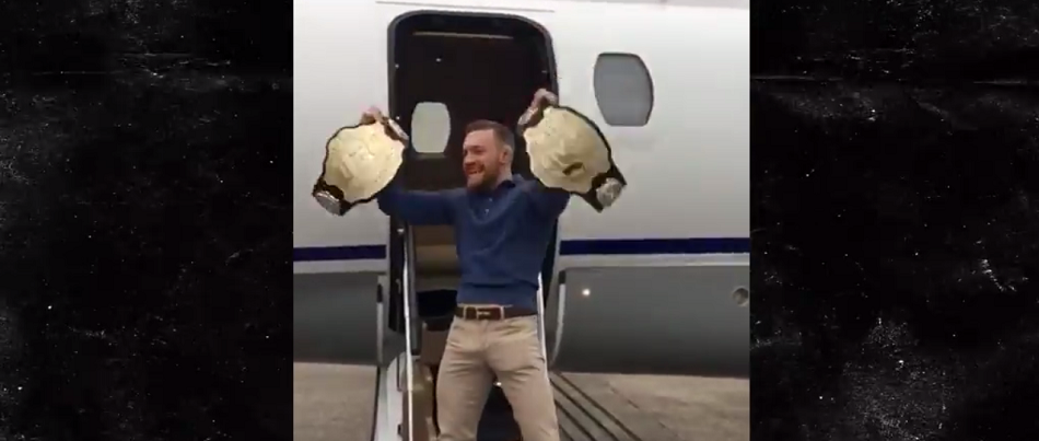 Despite being stripped, Conor McGregor still carrying two belts - VIDEO