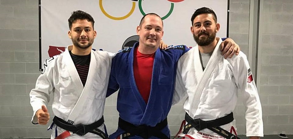 Pure MMA black belt promotion - (From left) Mike Main, Craig Hannigan, Andy Main