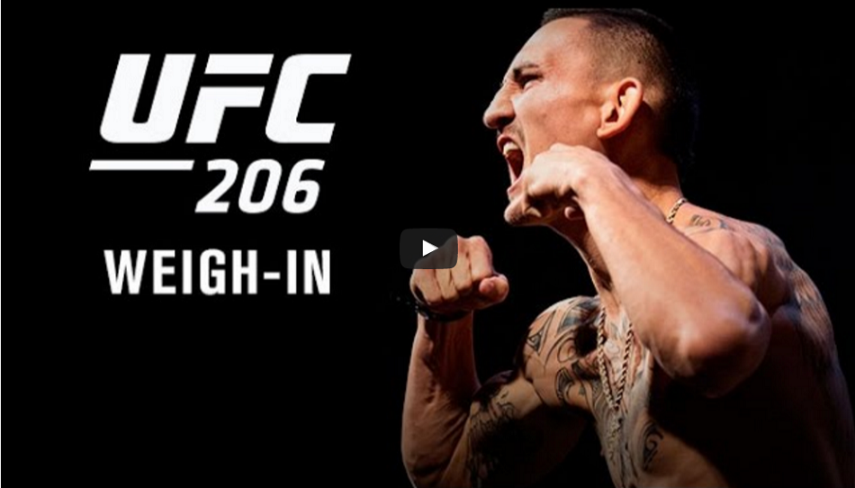 UFC 206 weigh-in results and video - Holloway vs. Pettis