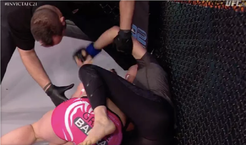 WATCH Celine Haga chokes opponent unconscious yet still loses a decision
