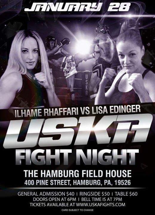 USKA Fight Night - First Professional Female Muay Thai Fights in Pennsylvania,, Ilhame Rhaffari vs. Lisa Edinger