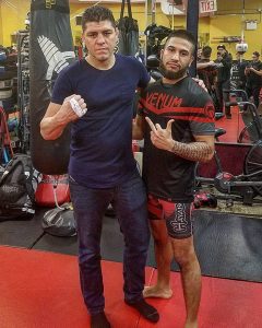 Brandon'Mega' Urquijo with Nick Diaz