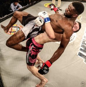 Elijah Ross vs. Seun Adedeji at Northern Quest Casino, February 3. Photo by K. Hartwig Photography