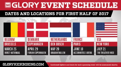 GLORY rounds out first half of 2017 with events in Den Bosch, Paris, New York