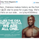 Marc Diakiese first UFC fighter to pose for Gay Times Magazine