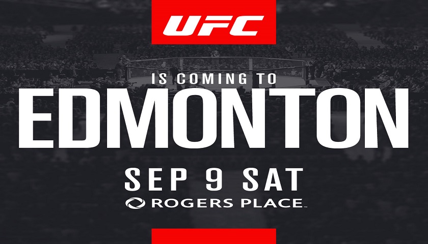 UFC debuts in Edmonton, Alberta, Canada in September