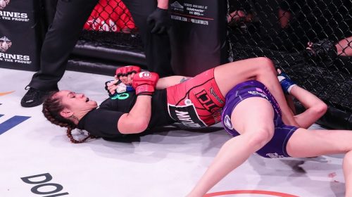 Ilima-Lei Macfarlane submits Jessica Middleton at Bellator 178