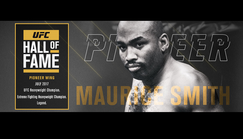 Former UFC heavyweight champion Maurice Smith (12-14) will be inducted into the UFC Hall of Fame 'Pioneer Wing' during International Fight Week.