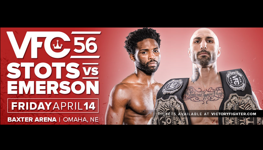 Two title bouts set for tomorrows Victory Fighting Championship VFC 56 Emerson vs Stots